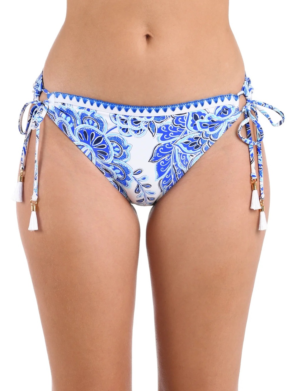 🌻NEW w.tag La Blanca Beyond The Pacific Side Tie Hipster Bikini Bottom Size 16